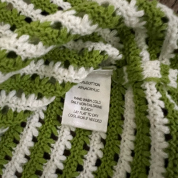Jessica Simpson Green and White Striped Knit Tank Top - Picture 3 of 4